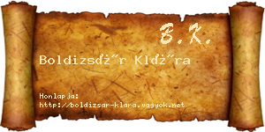 Boldizsár Klára névjegykártya